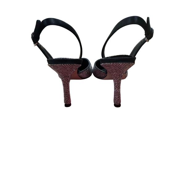 Salvatore Ferragamo Ileen 70 Crystal-Embellished Slingback Pumps sz. 7B - Picture 9 of 12